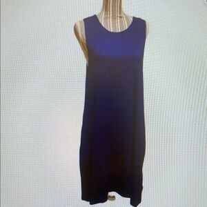 Sleeveless Navy Blue Dress
